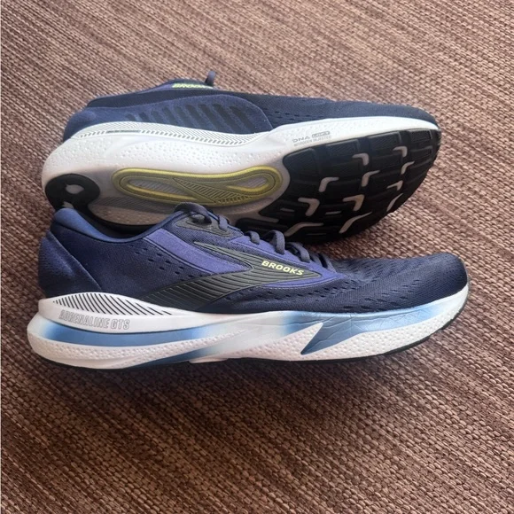 Men’s Brooks Adrenaline 24 Navy and White Running Shoes Size 13 - Picture 3 of 9